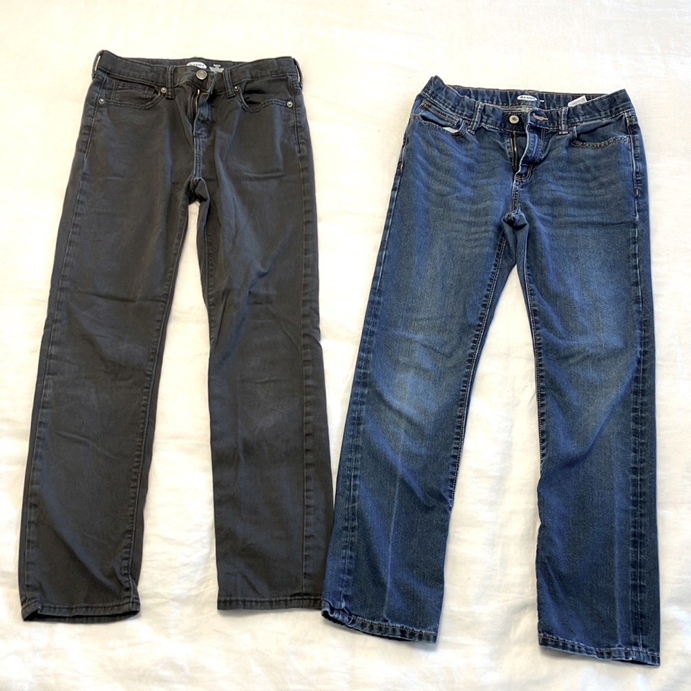 Lot of 5 pairs of used jeans/pants in excellent condition, boys size 14